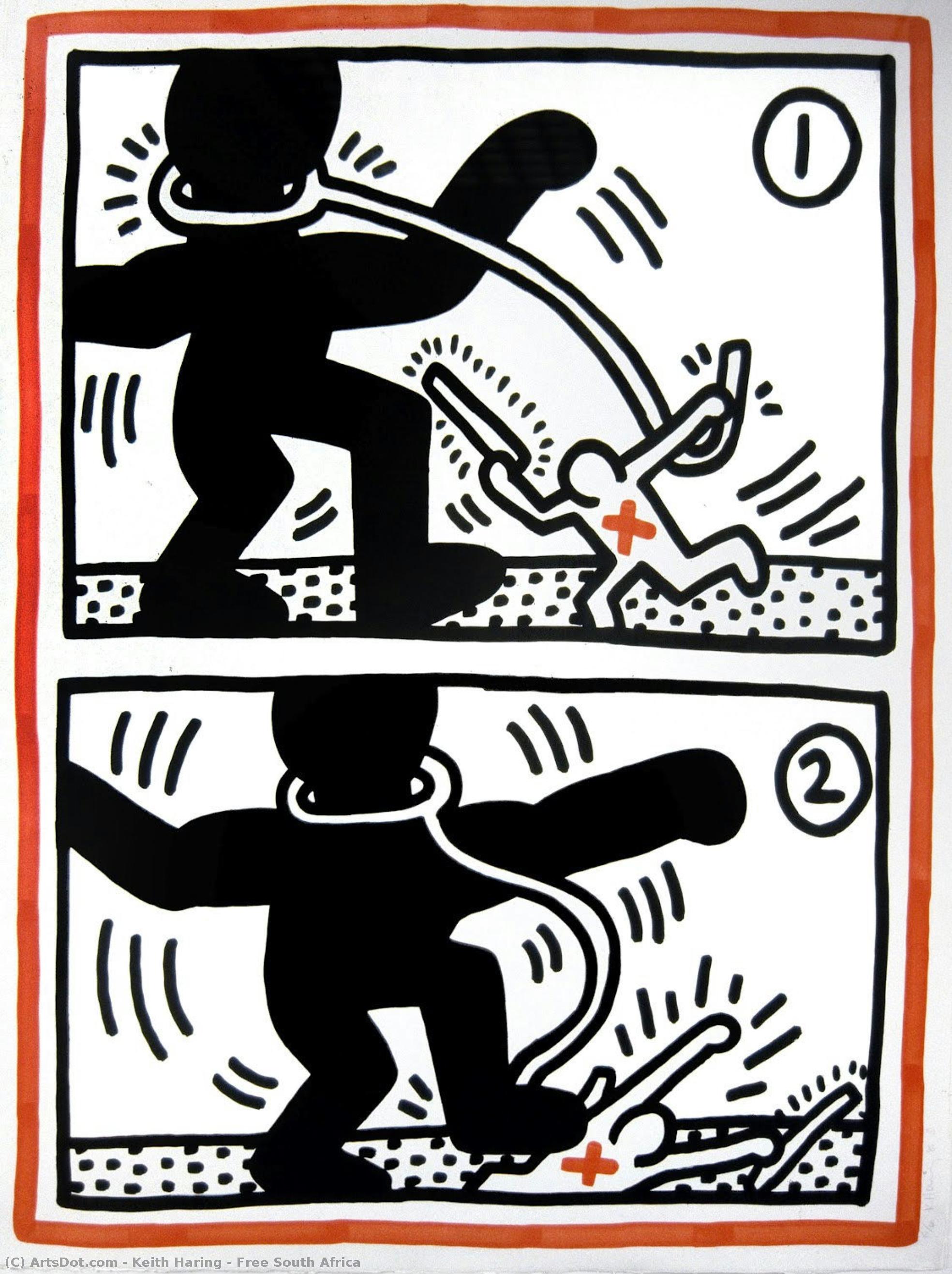 Free South Africa — Keith Haring
