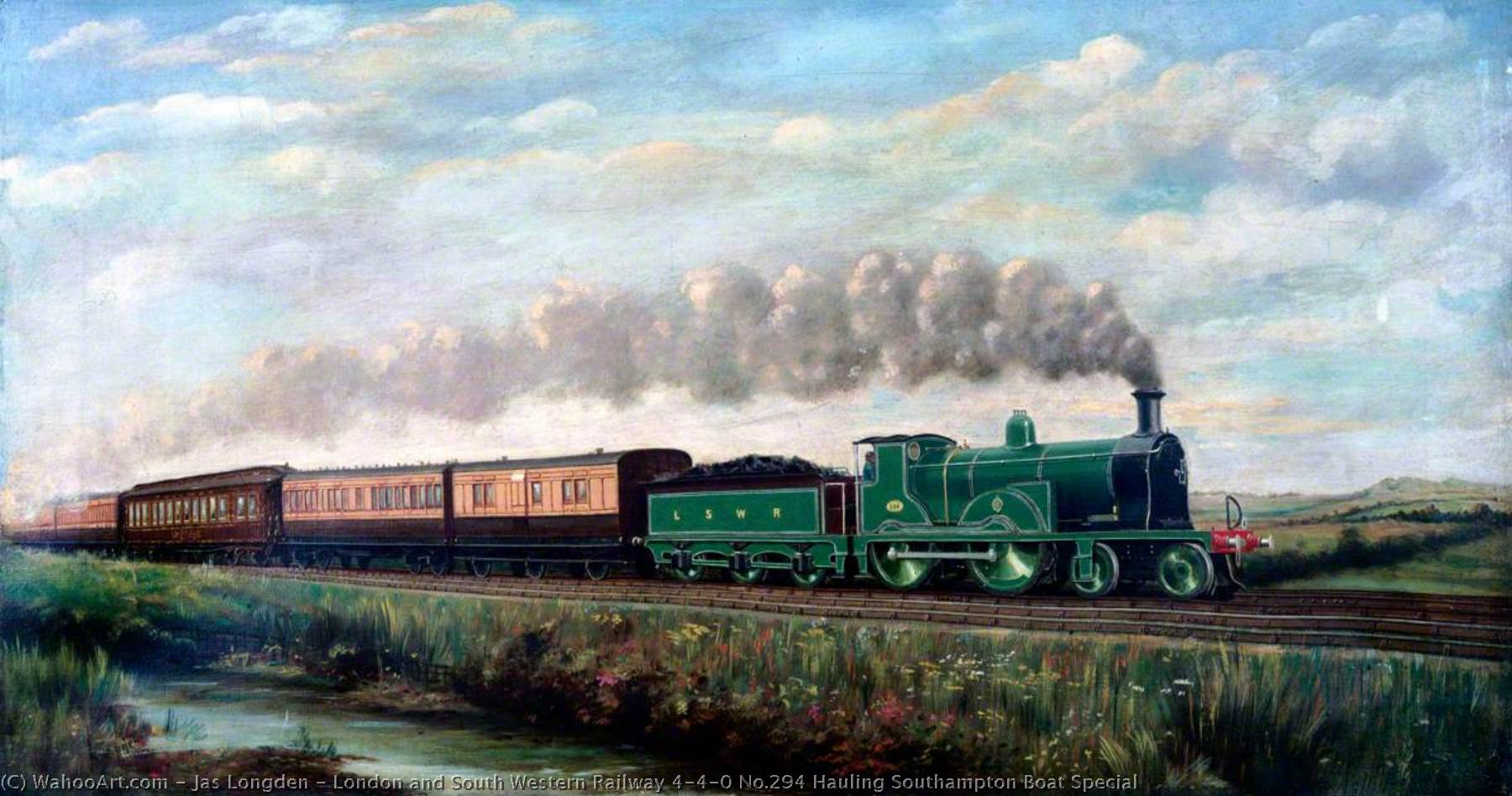 London And South Western Railway 4–4–0 No.294 Hauling Southampton Boat Special — Jas Longden