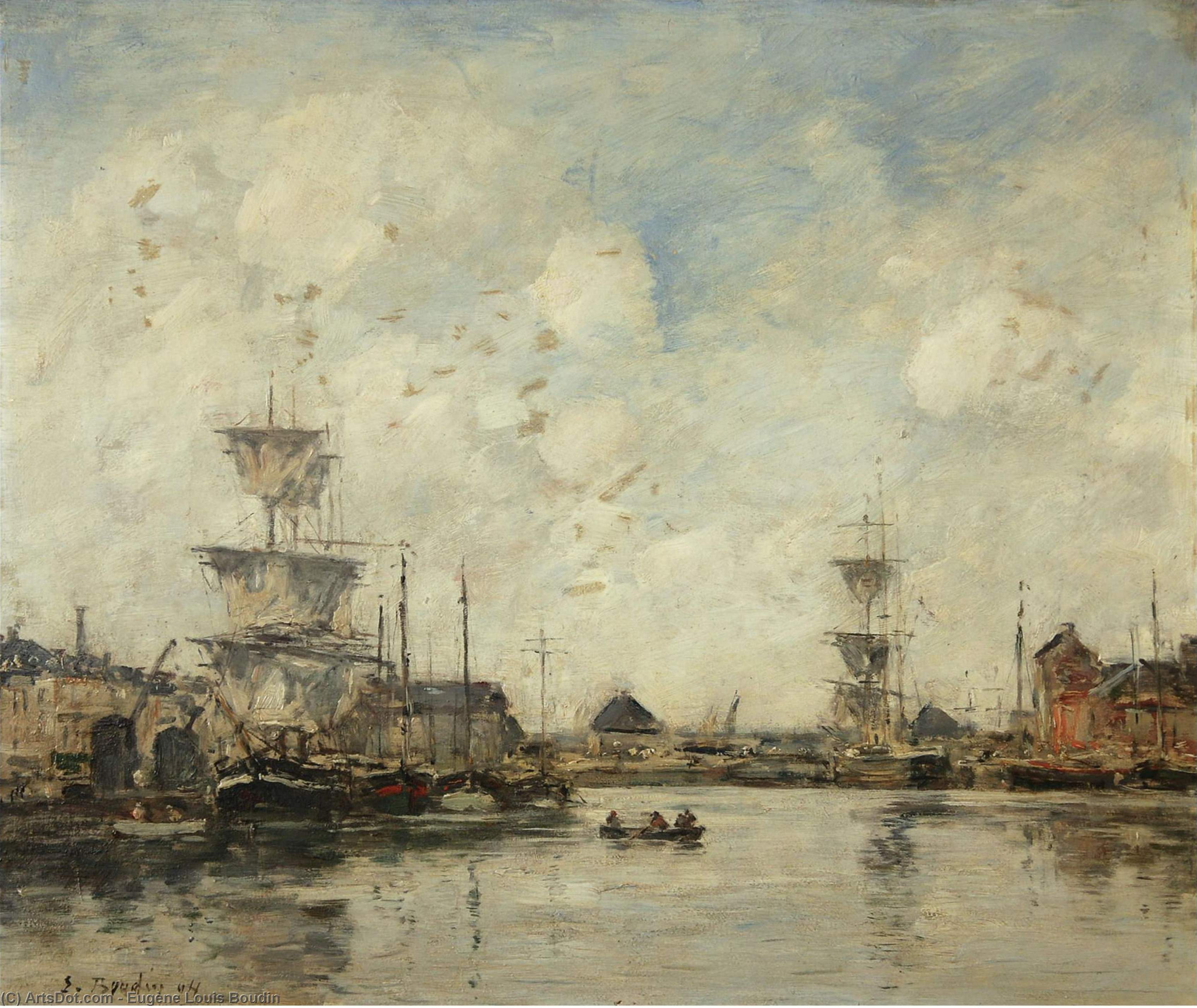 Fecamp, The Harbor — Eugène Louis Boudin