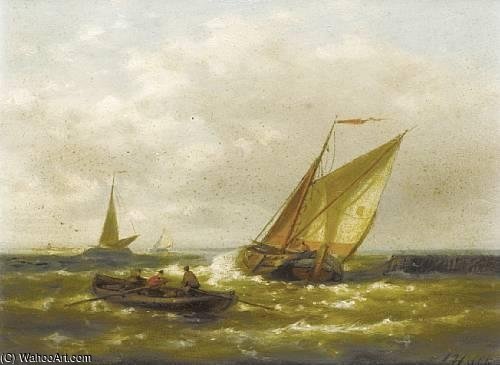 A Dutch Barge — Abraham Hulk Senior