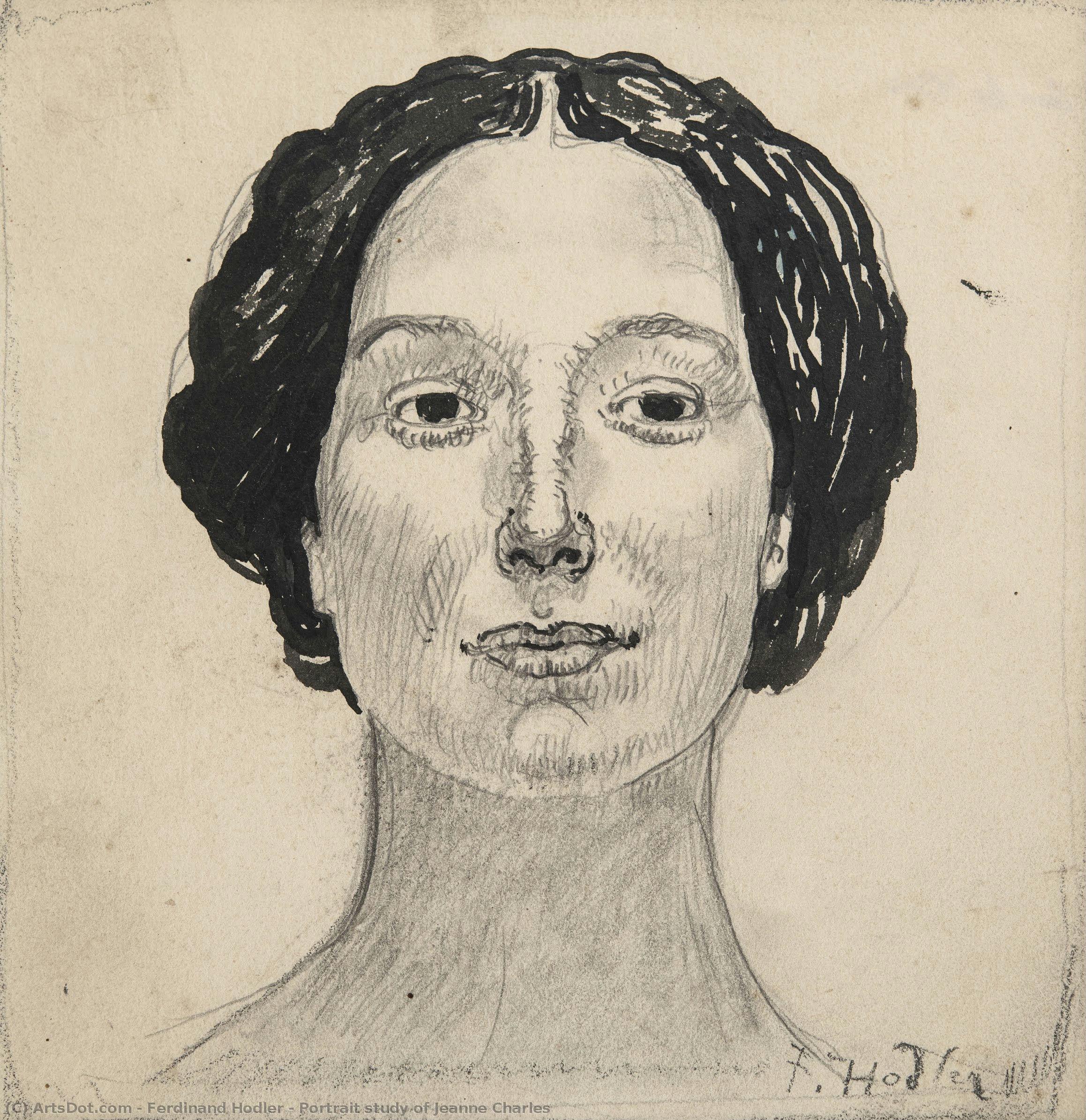 Portrait Study Of Jeanne Charles — Ferdinand Hodler