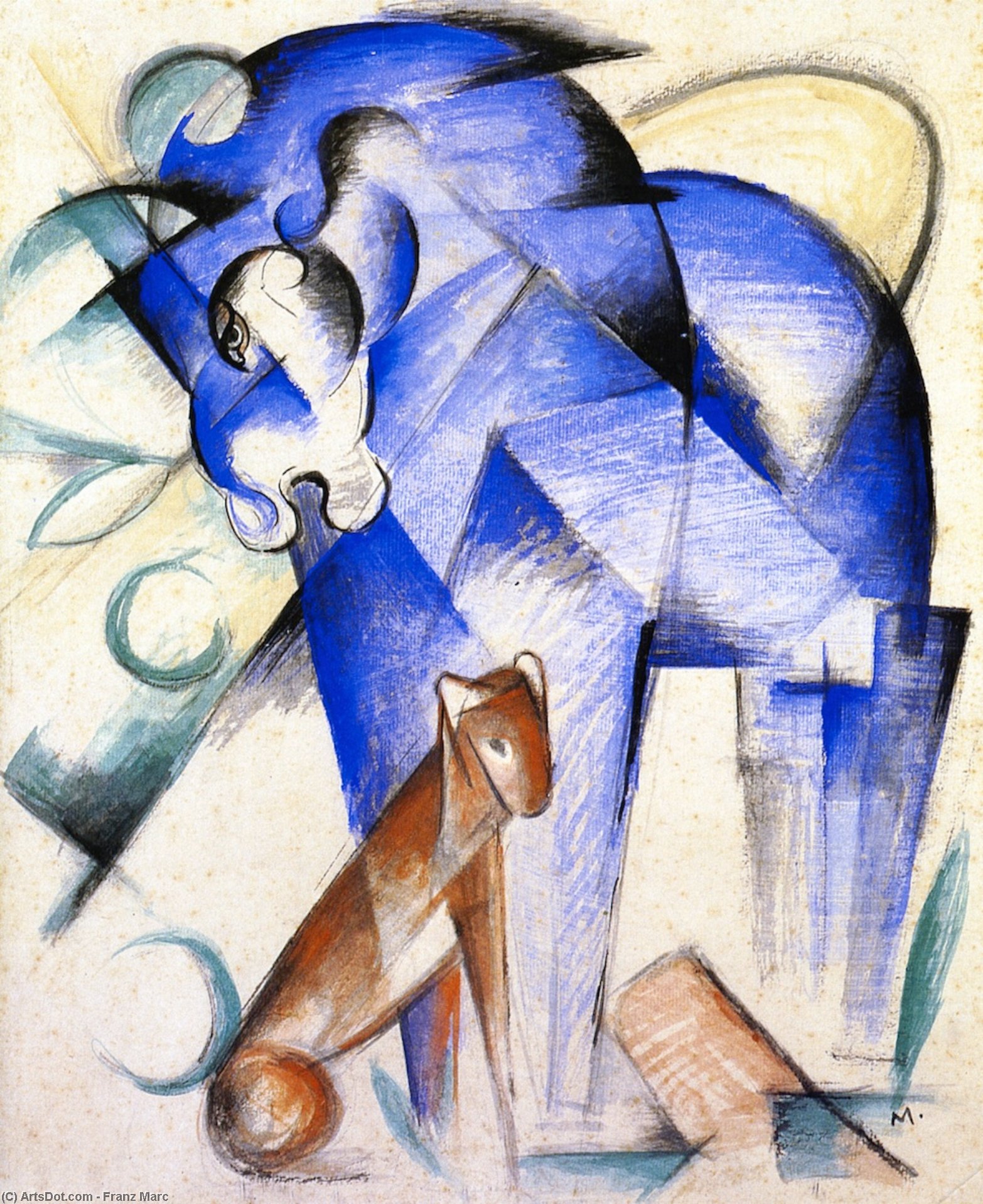 Fabulous Beasts (also Known As Blue Horse And Red Dog) — Franz Marc