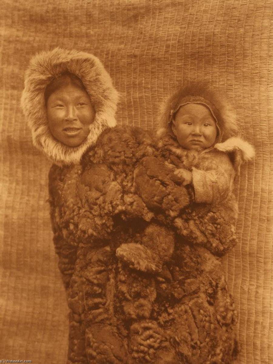 English Woman And Child Nunivak — Edward Sheriff Curtis
