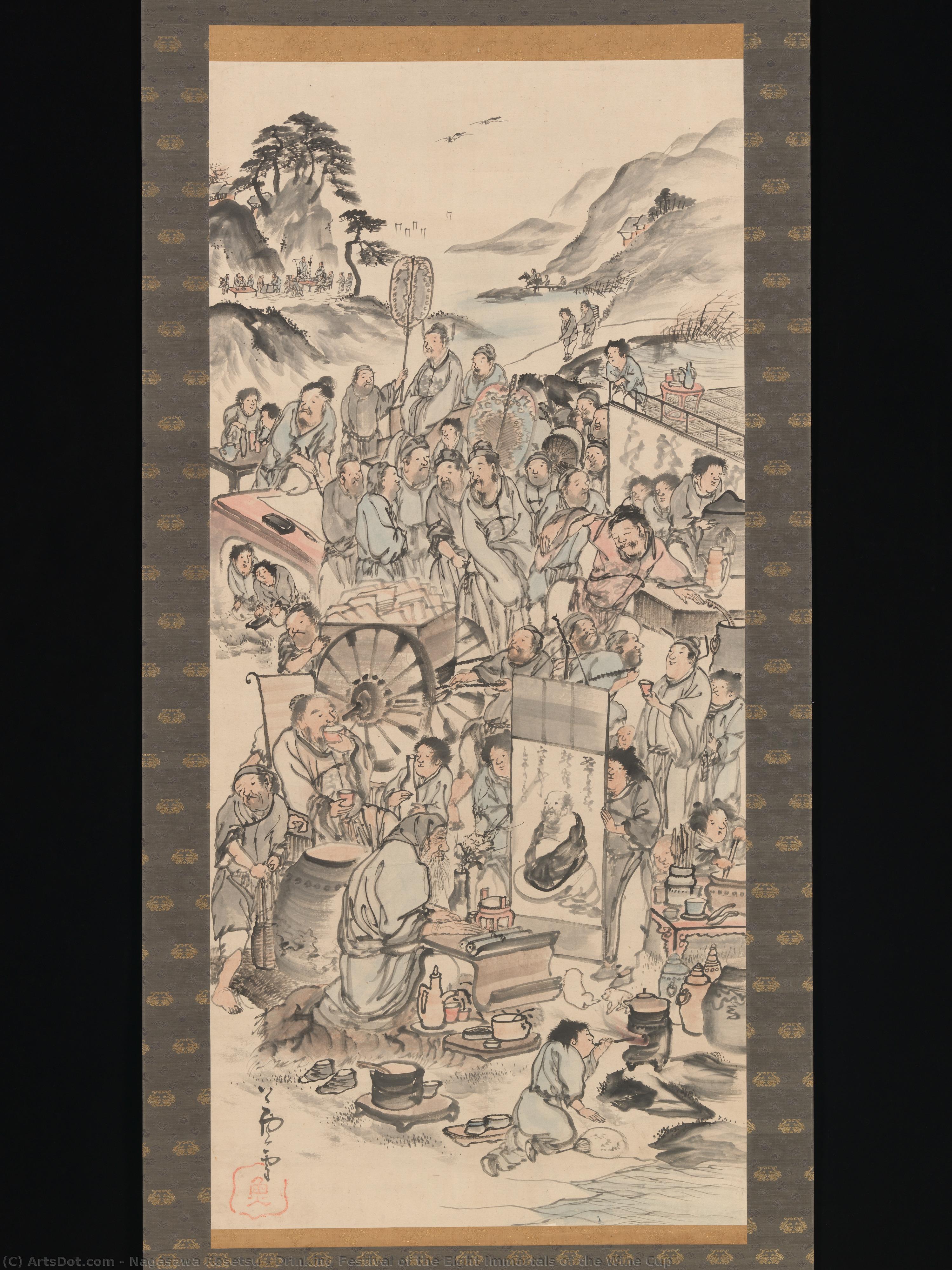 Drinking Festival Of The Eight Immortals Of The Wine Cup — Nagasawa Rosetsu