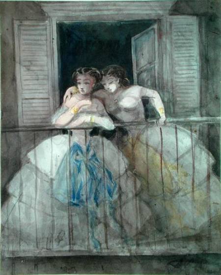 Girls On The Balcony — Constantin Guys