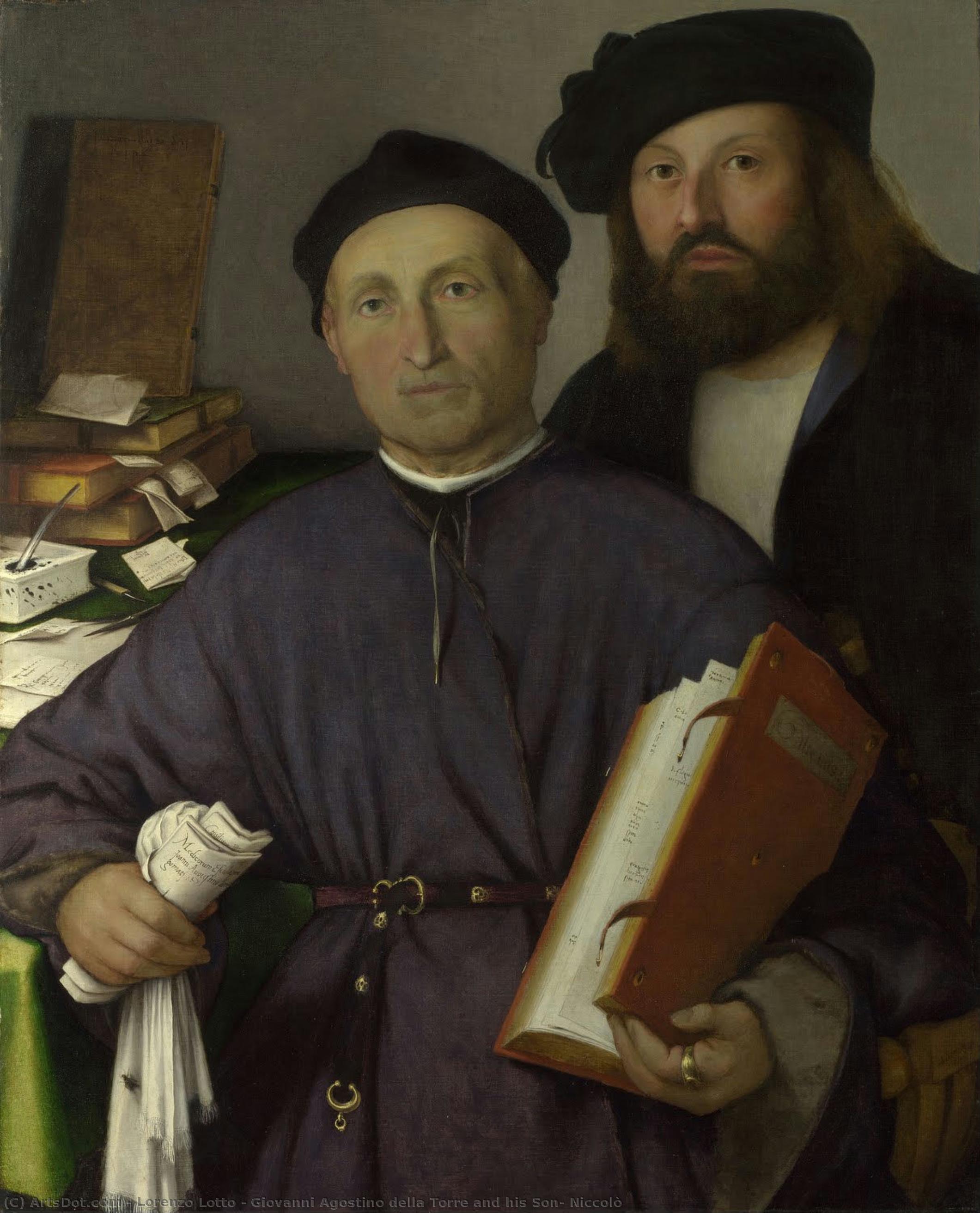 Giovanni Agostino Della Torre And His Son, Niccolò — Lorenzo Lotto
