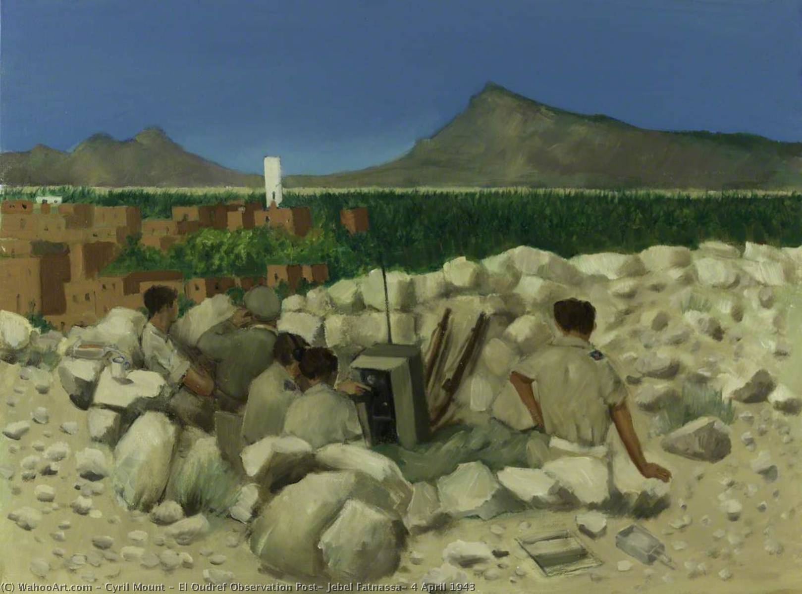El Oudref Observation Post, Jebel Fatnassa, 4 April 1943 — Cyril Mount