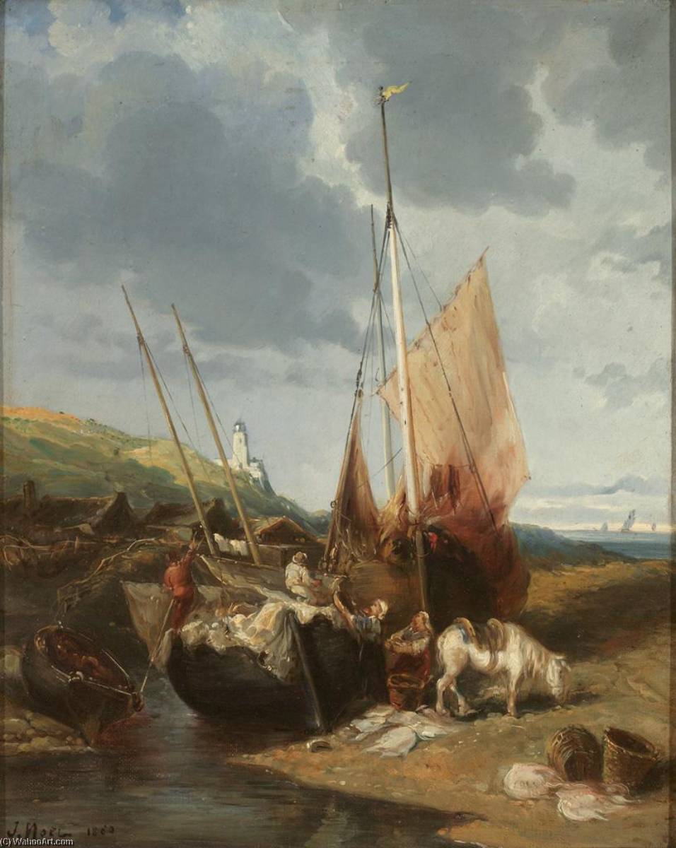 Low Tide, Sunny Morning — Jules Achille Noel