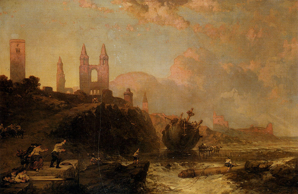 Ruins Of St. Andrews Cathedral And Church Of St. Regulus, Fife, Scotland — David Roberts