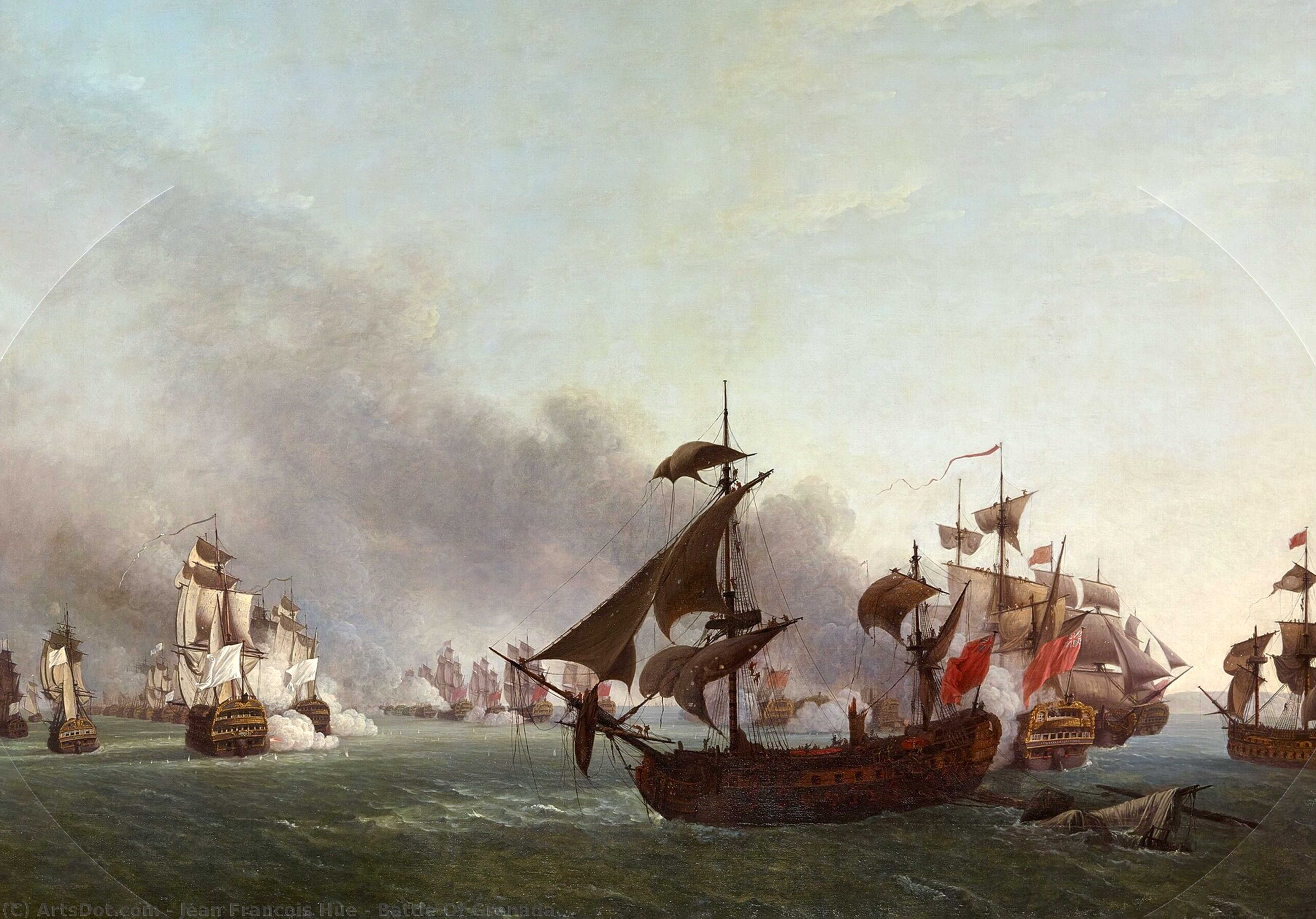 Naval Combat On The Island Of Grenada, July 6, 1779. — Jean Francois Hue