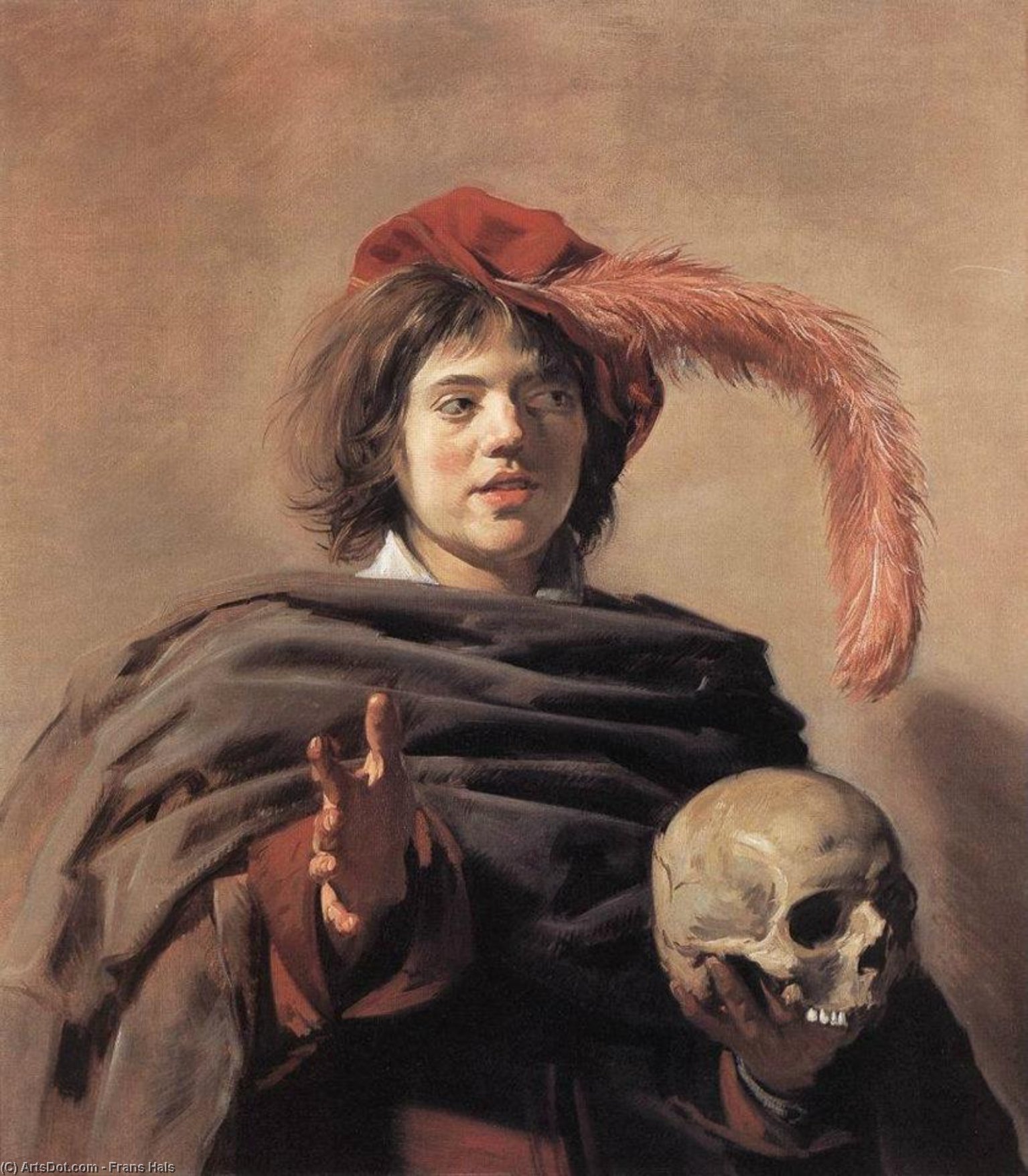 Young Man With A Skull (vanitas) — Frans Hals I