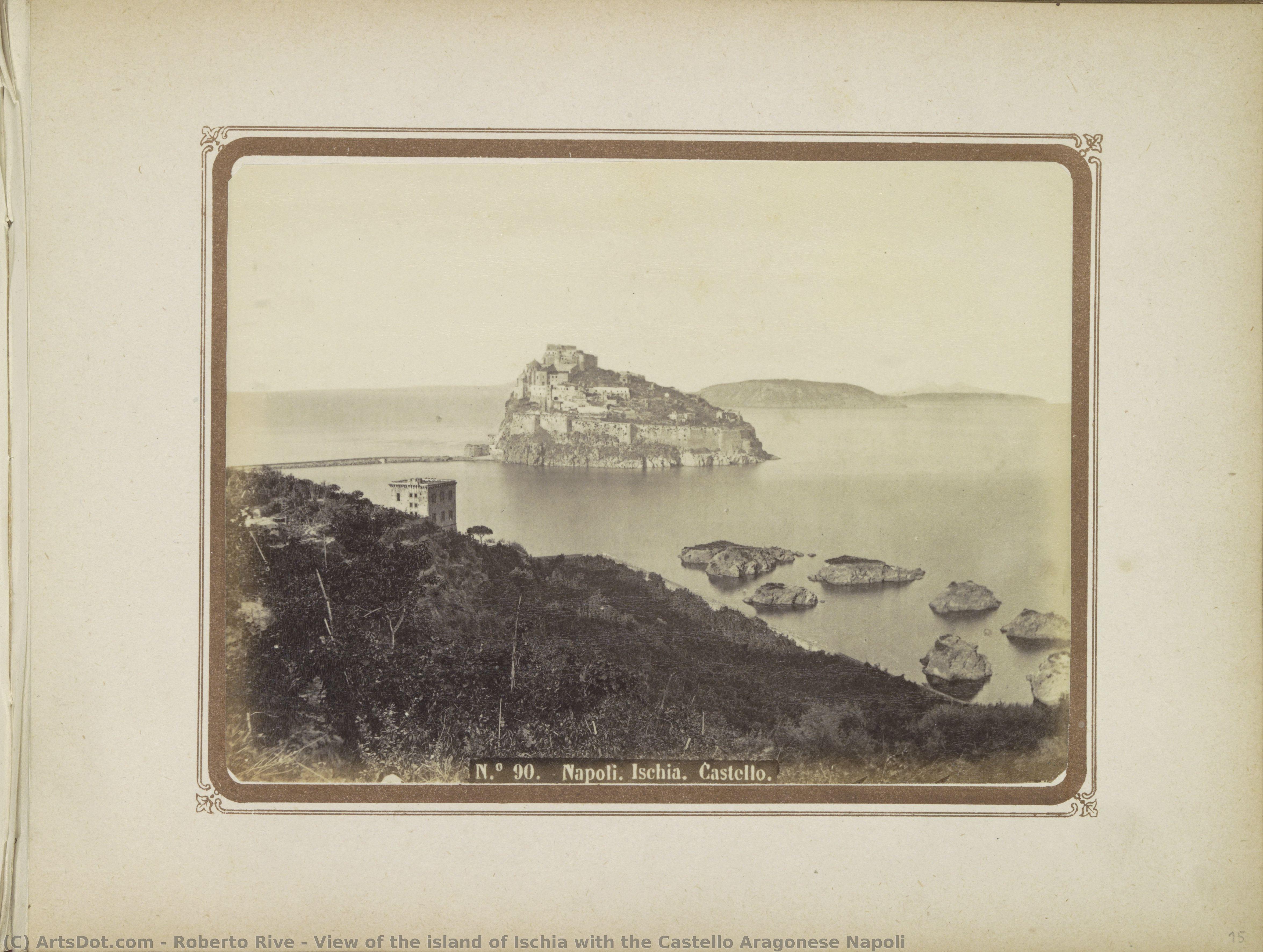 View Of The Island Of Ischia With The Castello Aragonese Napoli — Roberto Rive