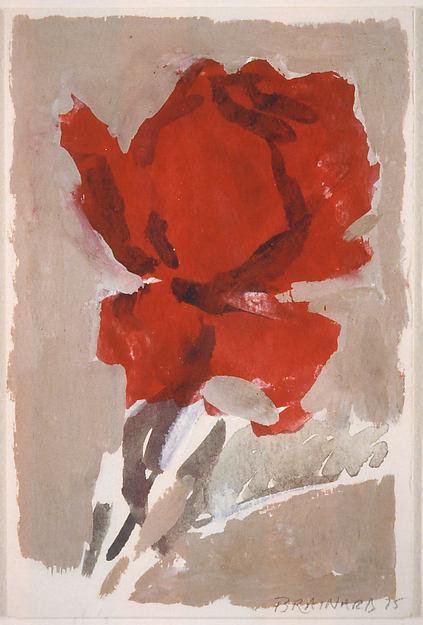 Red Rose On A Mauve Background — Joe Brainard