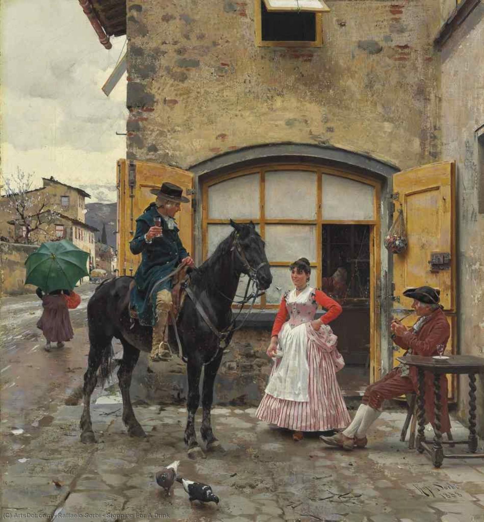 Stopping For A Drink — Raffaelo Sorbi