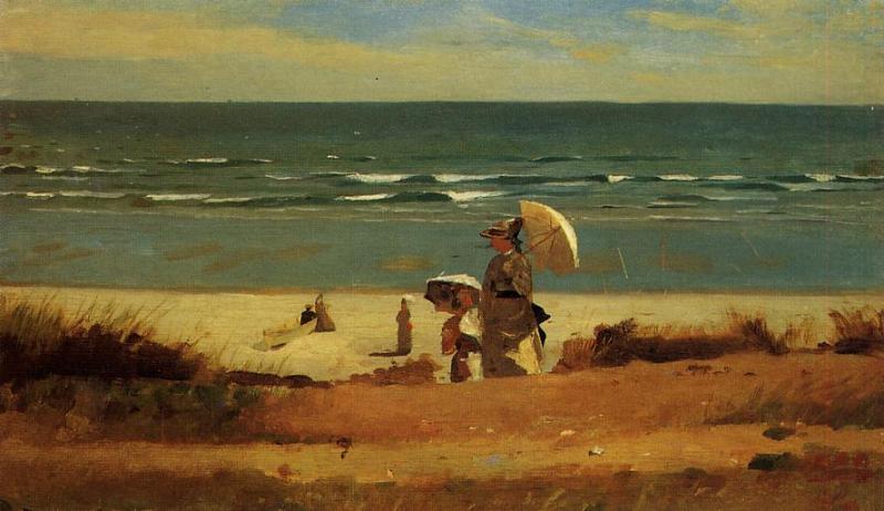 On The Beach, Marshfield — Winslow Homer