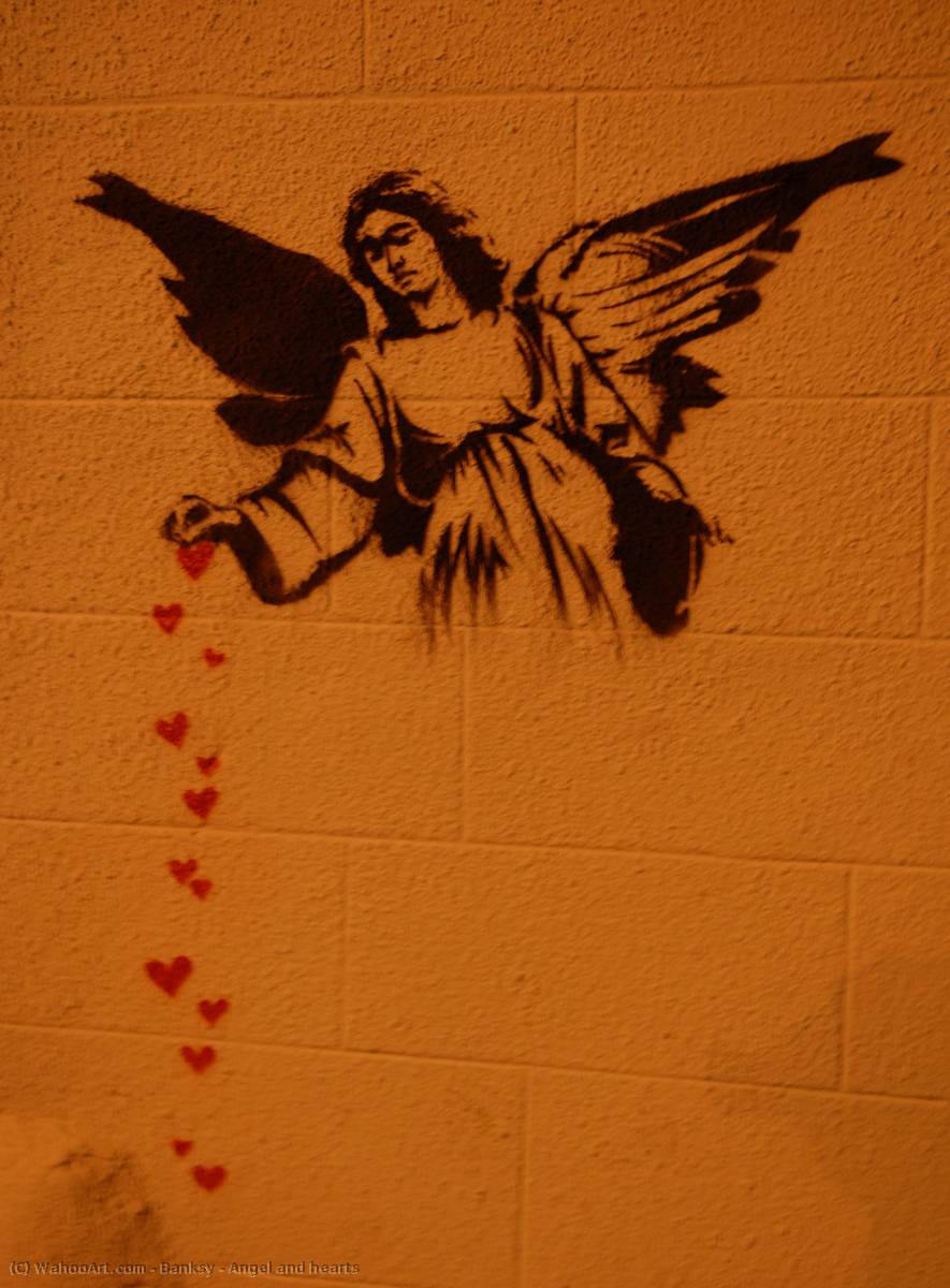 Angel And Hearts — Banksy