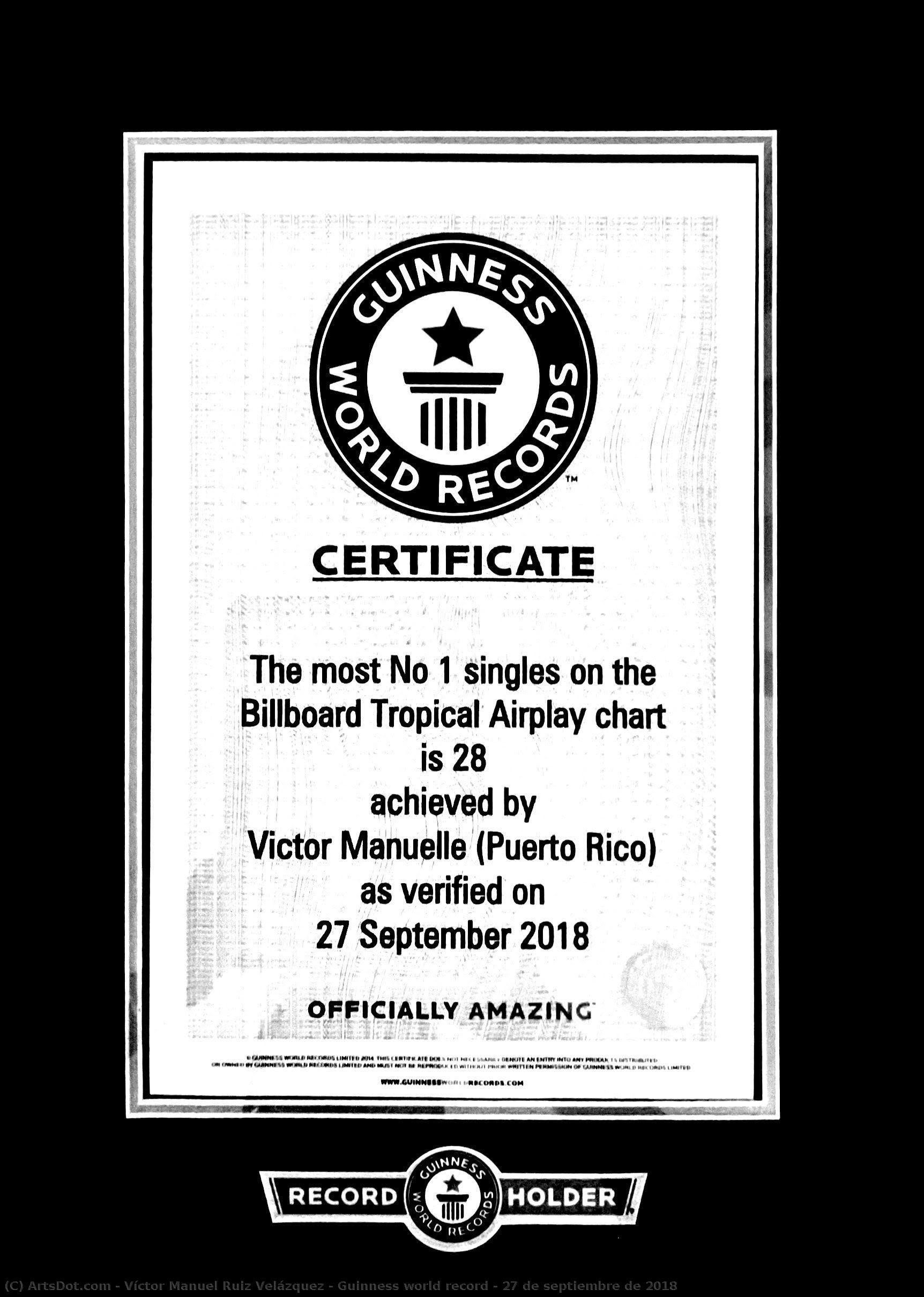 Guinness World Record - 27 De Septiembre De 2018 — Víctor Manuelle