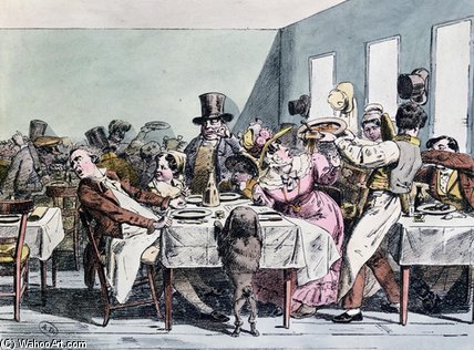 Delightful Experience Of A Family In A Crowded — Henri Bonaventure Monnier