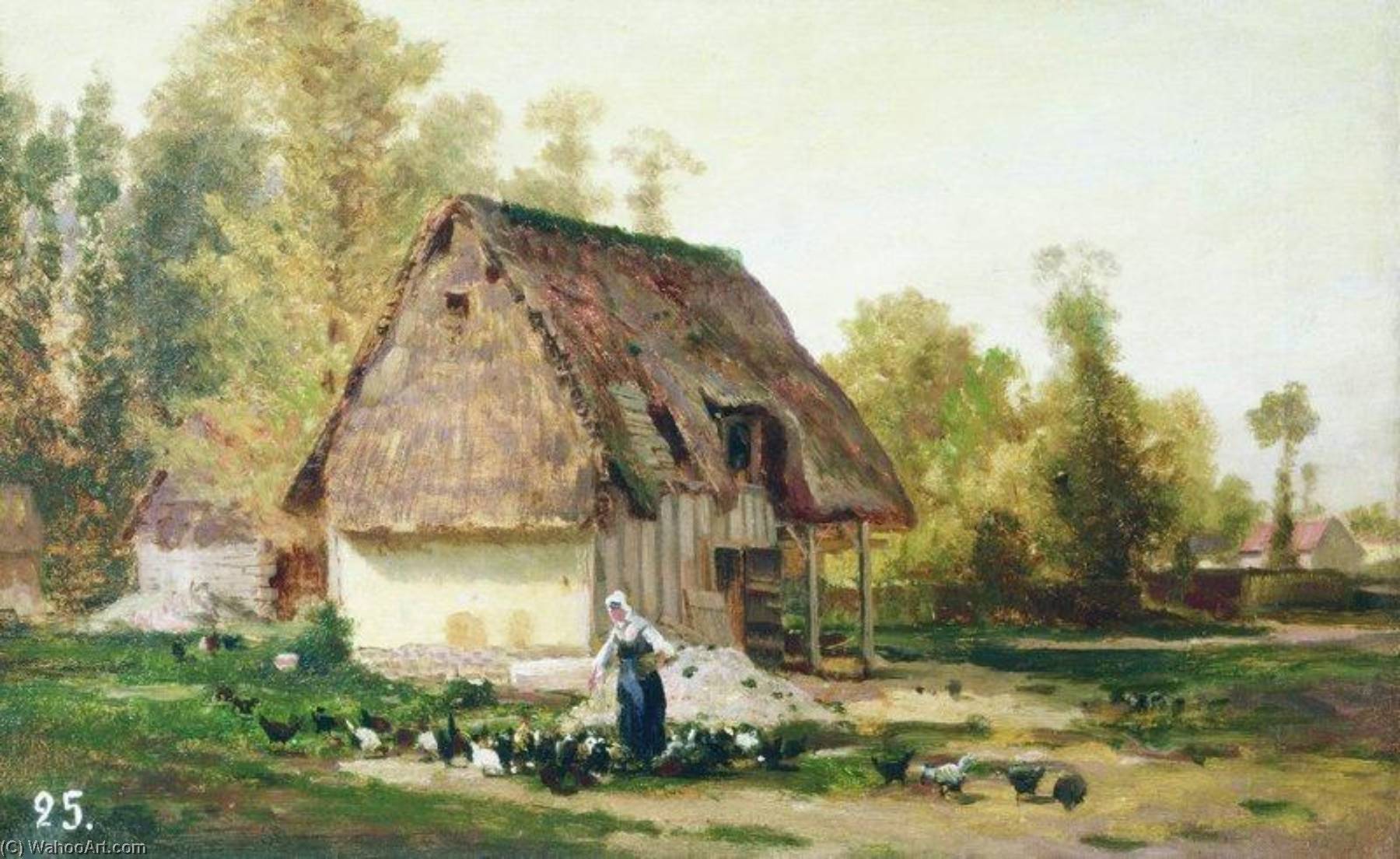 Farm In Veules. Autumn — Alexei Petrovich Bogoliubov