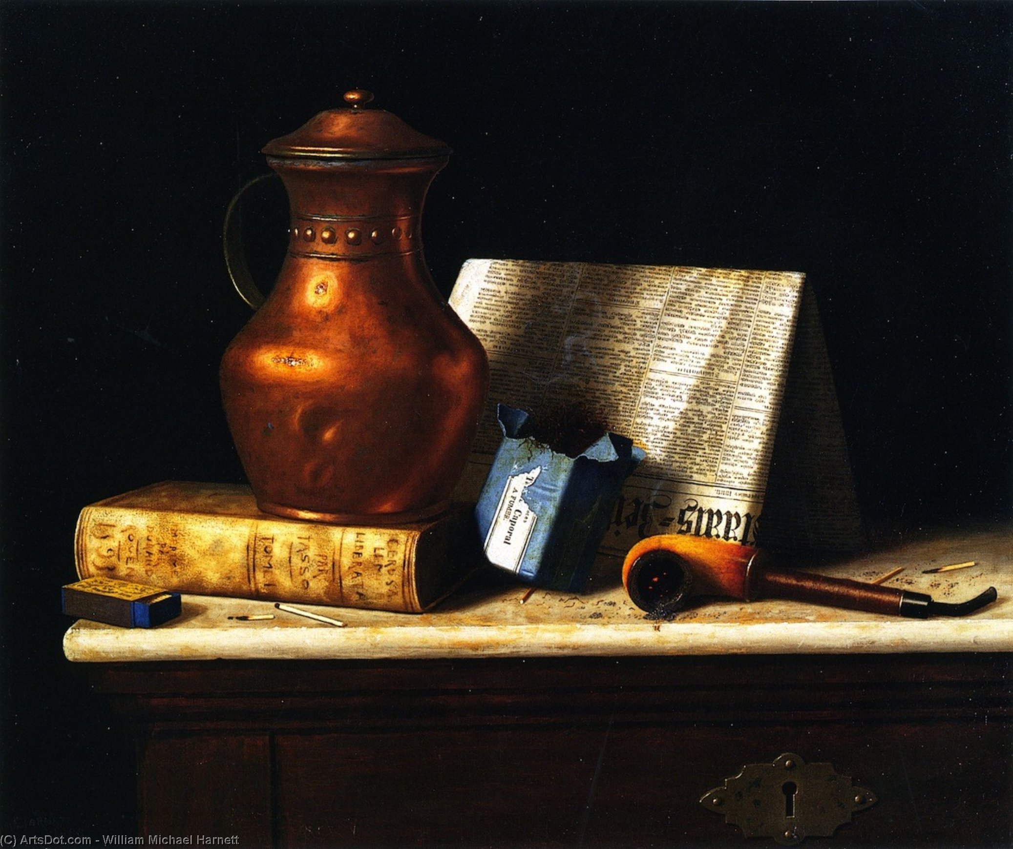 Still Life With Copper Jug — Уильям Майкл Харнетт