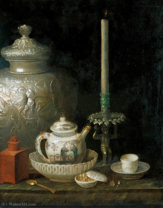 Teapot, Ginger Jar And Slave Candlestick — Pieter Gerritsz Van Roestraten