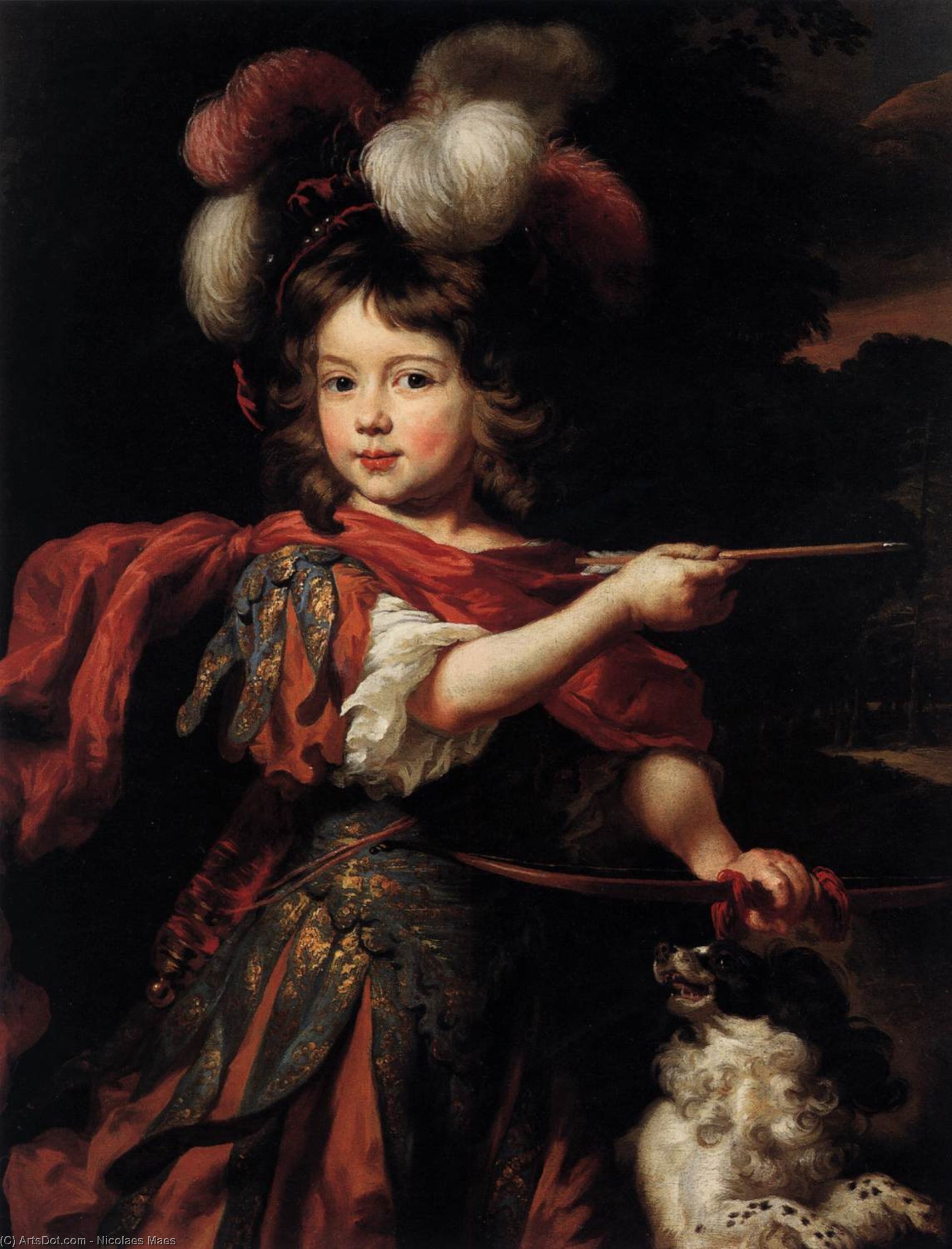 Portrait Of A Boy As Adonis — Nicolaes Maes