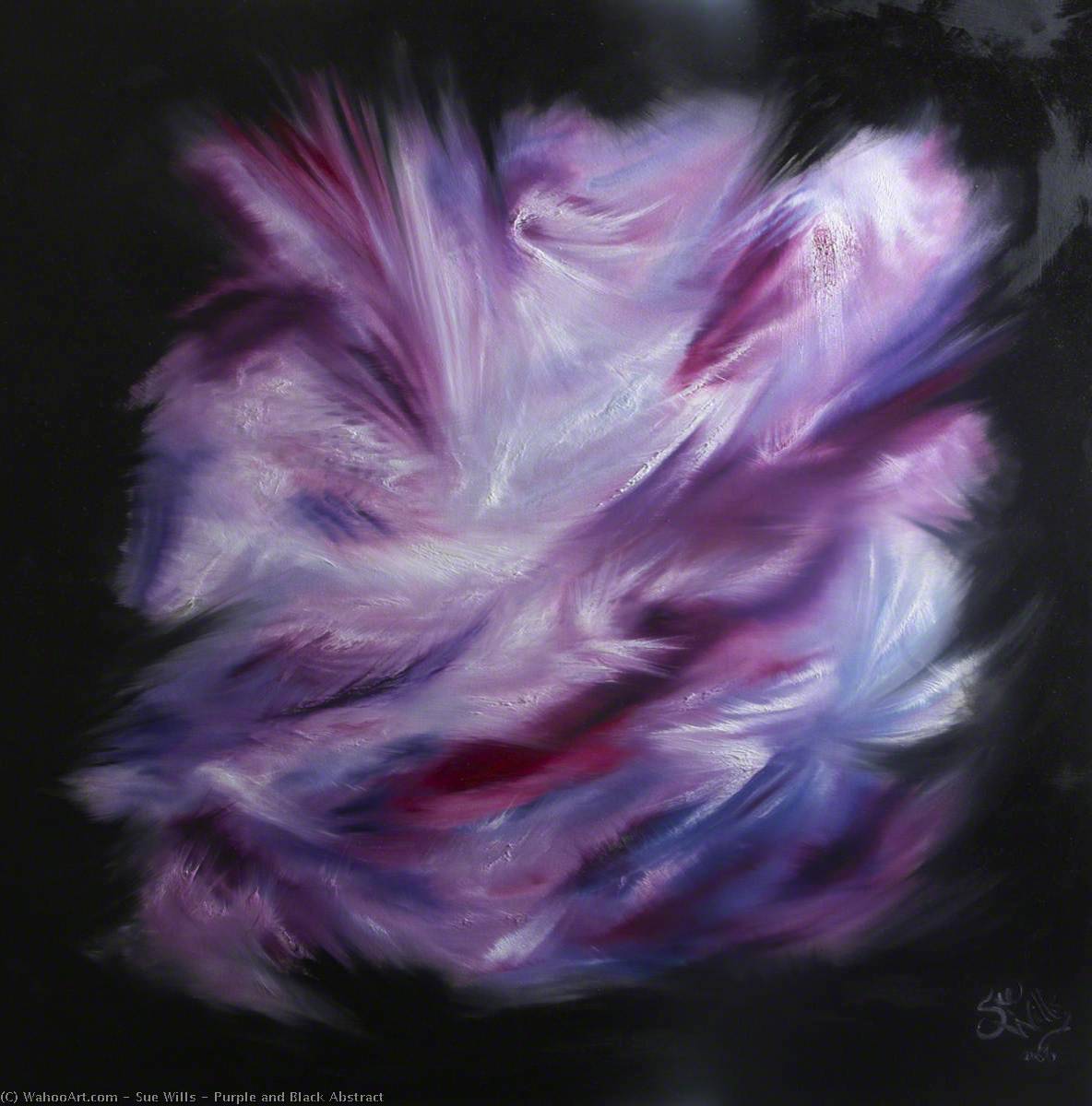 Purple And Black Abstract — Sue Wills