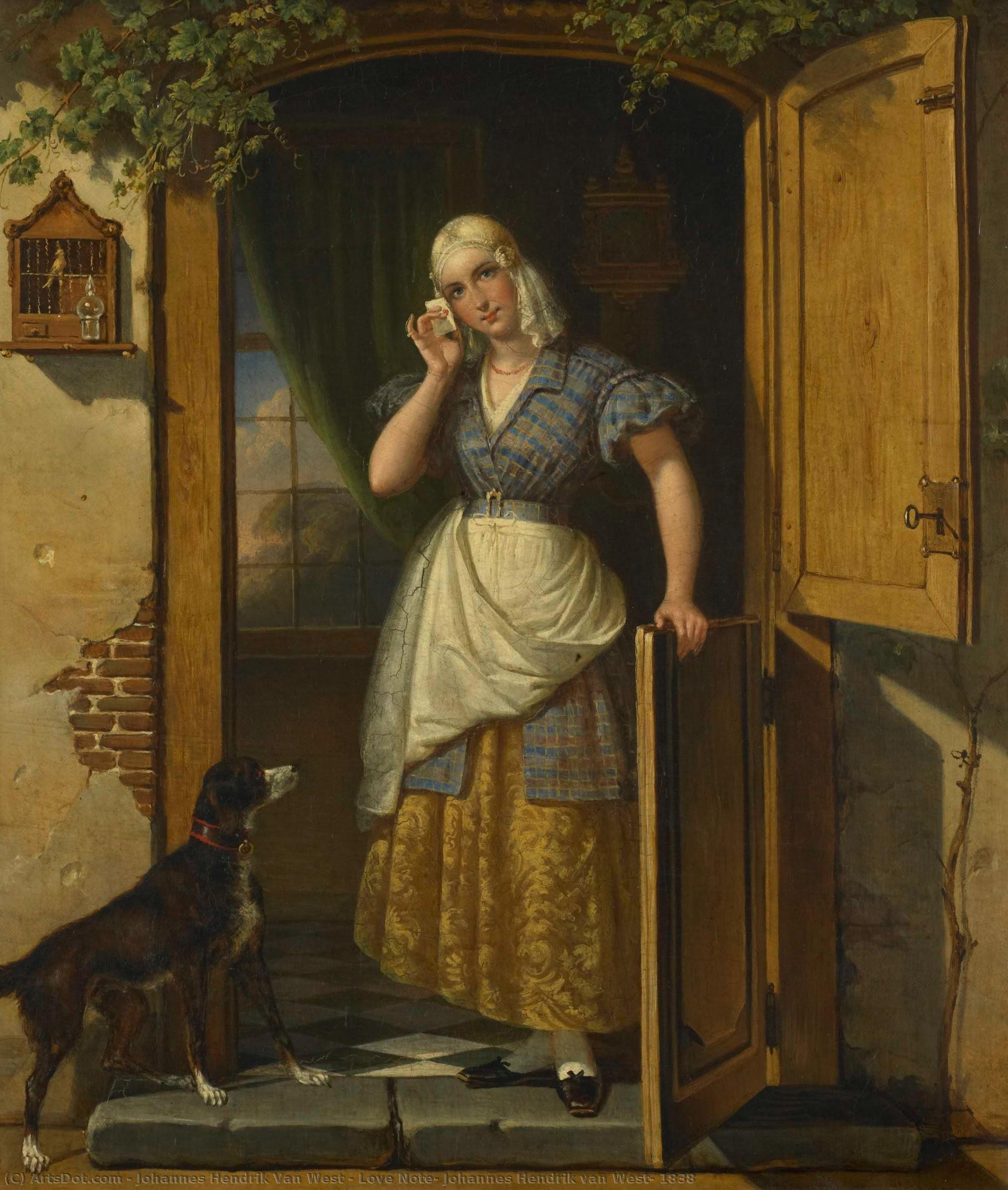 Love Note, Johannes Hendrik Van West, 1838 — Johannes Hendrik Van West