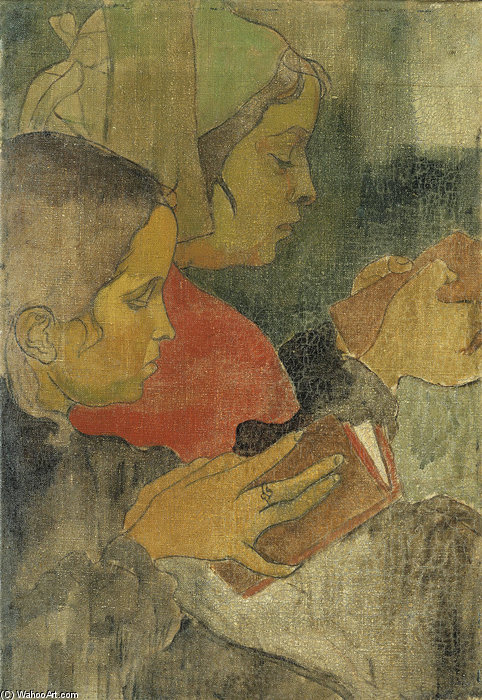 Breton Peasant Women At Mass — Armand Seguin