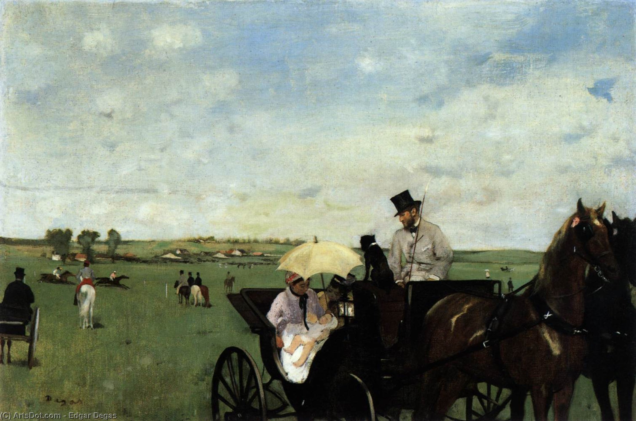 Aux Courses En Province (at The Races In The Country) — Edgar Degas