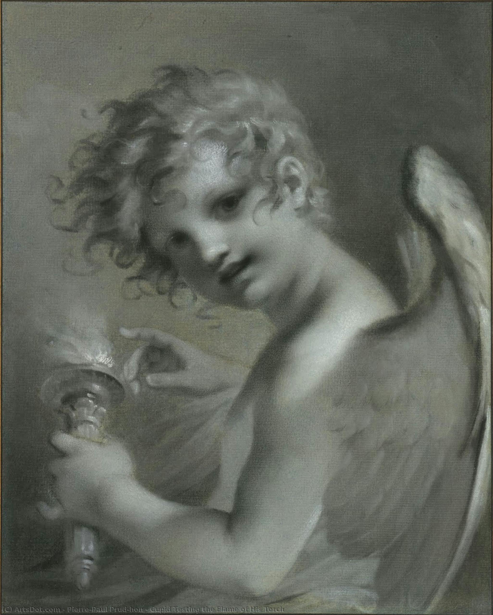 Cupid Testing The Flame Of His Torch — Pierre-paul Prud'hon