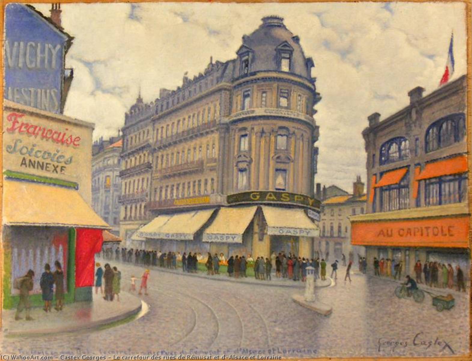 Le Carrefour Des Rues De Rémusat Et D'alsace Et Lorraine — Castex Georges