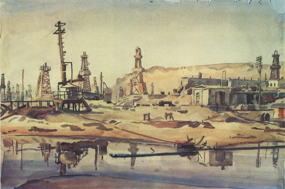 The Baku Oil Fields — Konstantin Fyodorovich Bogaevsky