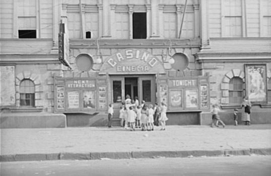 Children Lined Up At Enterance To Casino Cinema — Benjamin Shahn