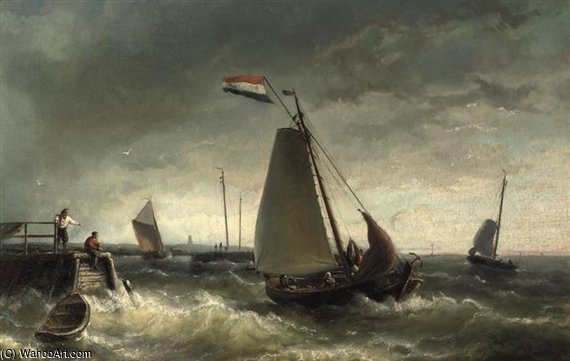 Sailing Vessel 'de Hoop' On Choppy Waters — Nicolaas Riegen