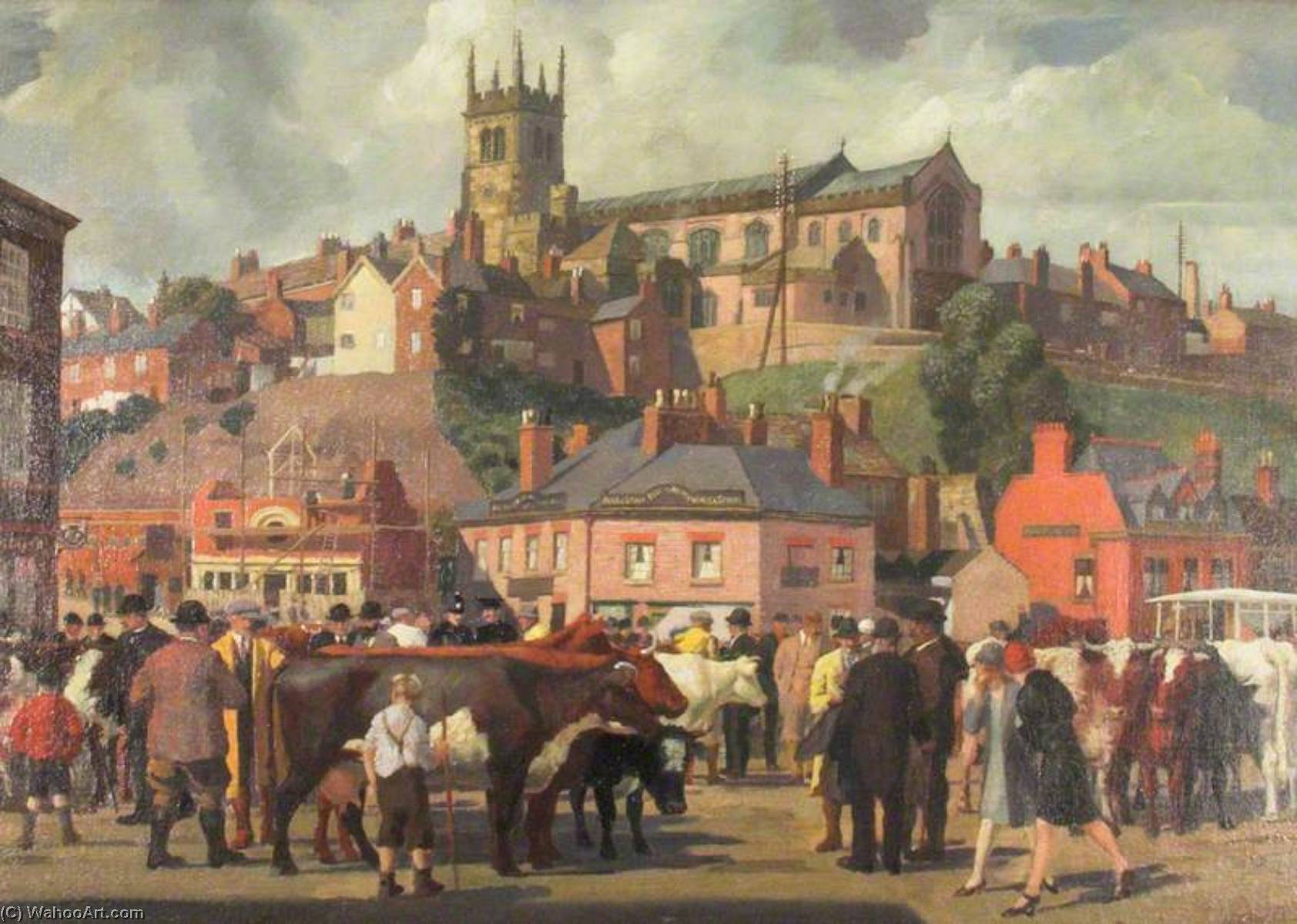 The Cattle Market, Waters Green, Cheshire — Charles Frederick Tunnicliffe