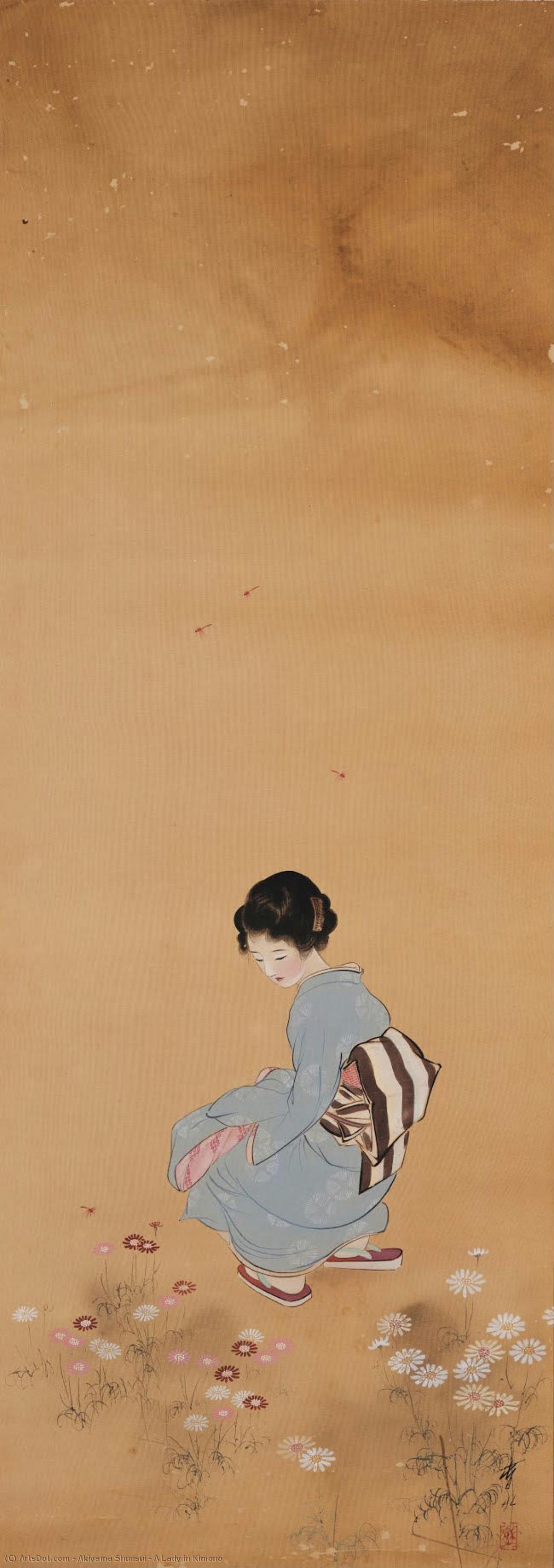 A Lady In Kimono — Akiyama Shunsui