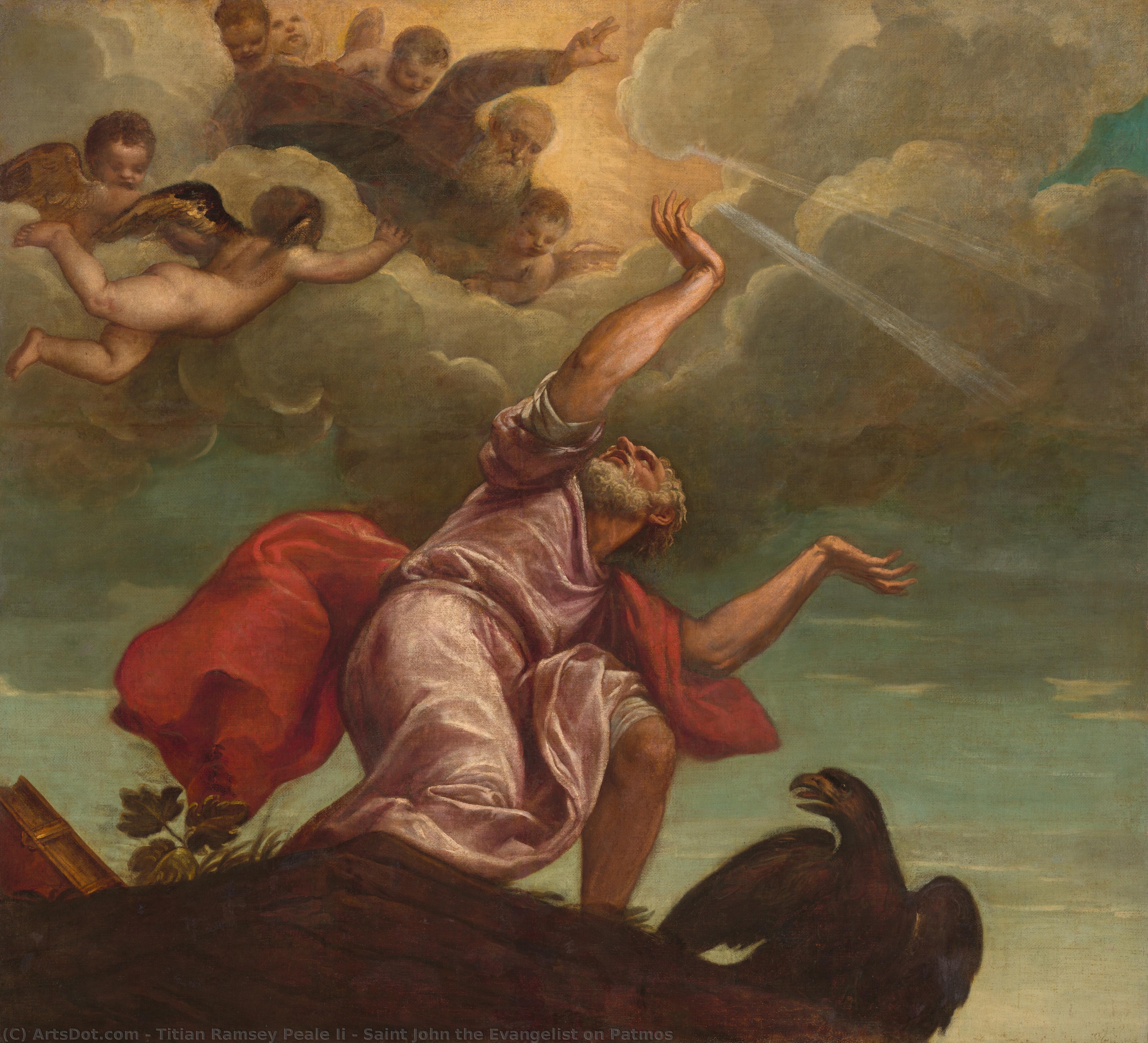 Saint John The Evangelist On Patmos — Tizian Ramsay Peale Ii