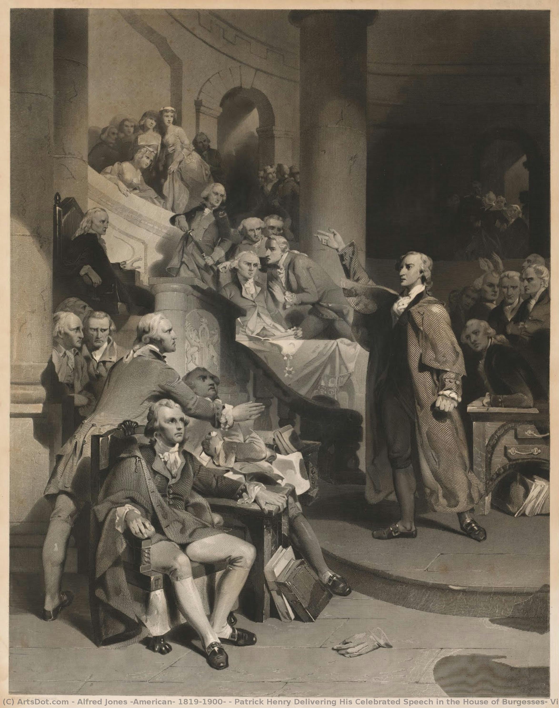 Patrick Henry Delivering His Celebrated Speech In The House Of Burgesses, Virginia — Alfred Jones