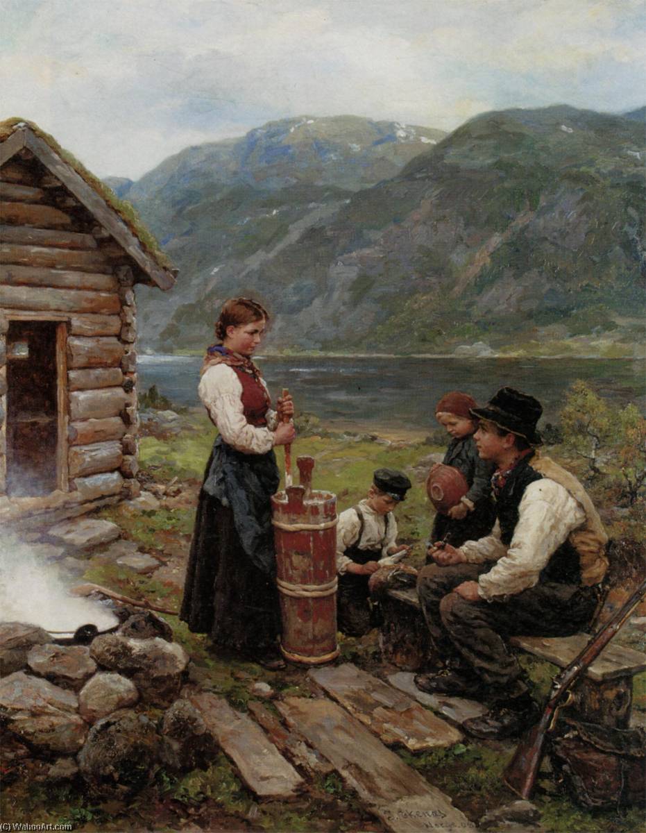 Family In A Norwegian Fjord Landscape — Jahn Ekenaes