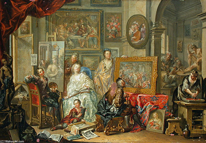 Das Atelier Des Malers — Johann Georg Platzer