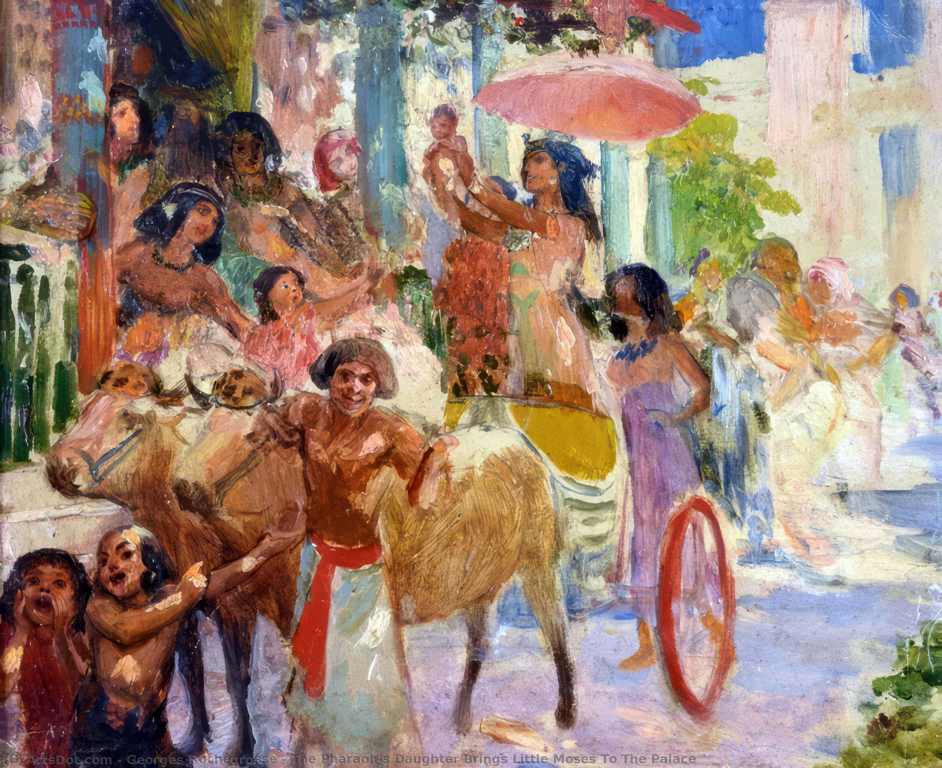 The Pharaoh's Daughter Brings Little Moses To The Palace — Georges Antoine Rochegrosse