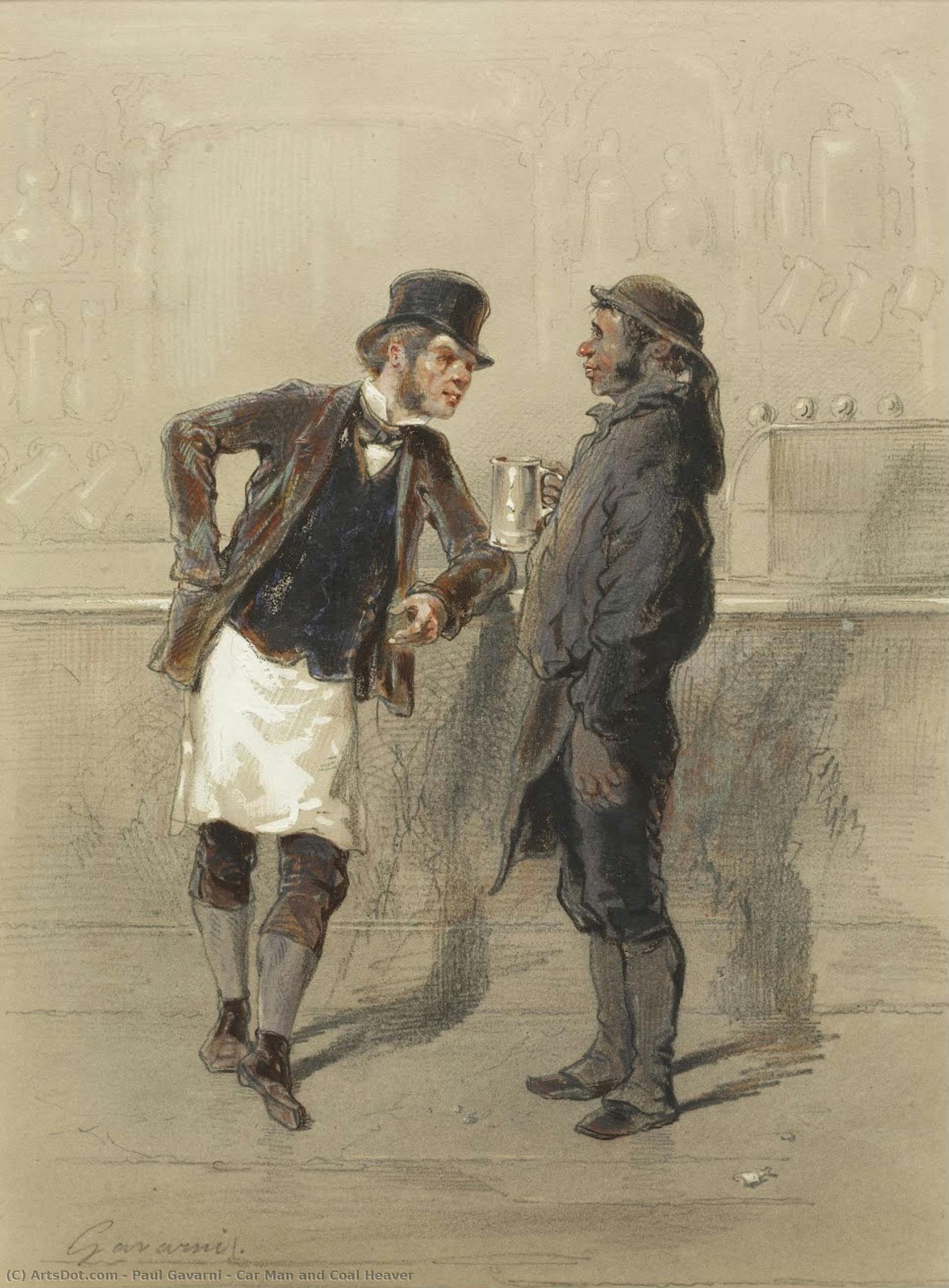 Car Man And Coal Heaver — Paul Gavarni