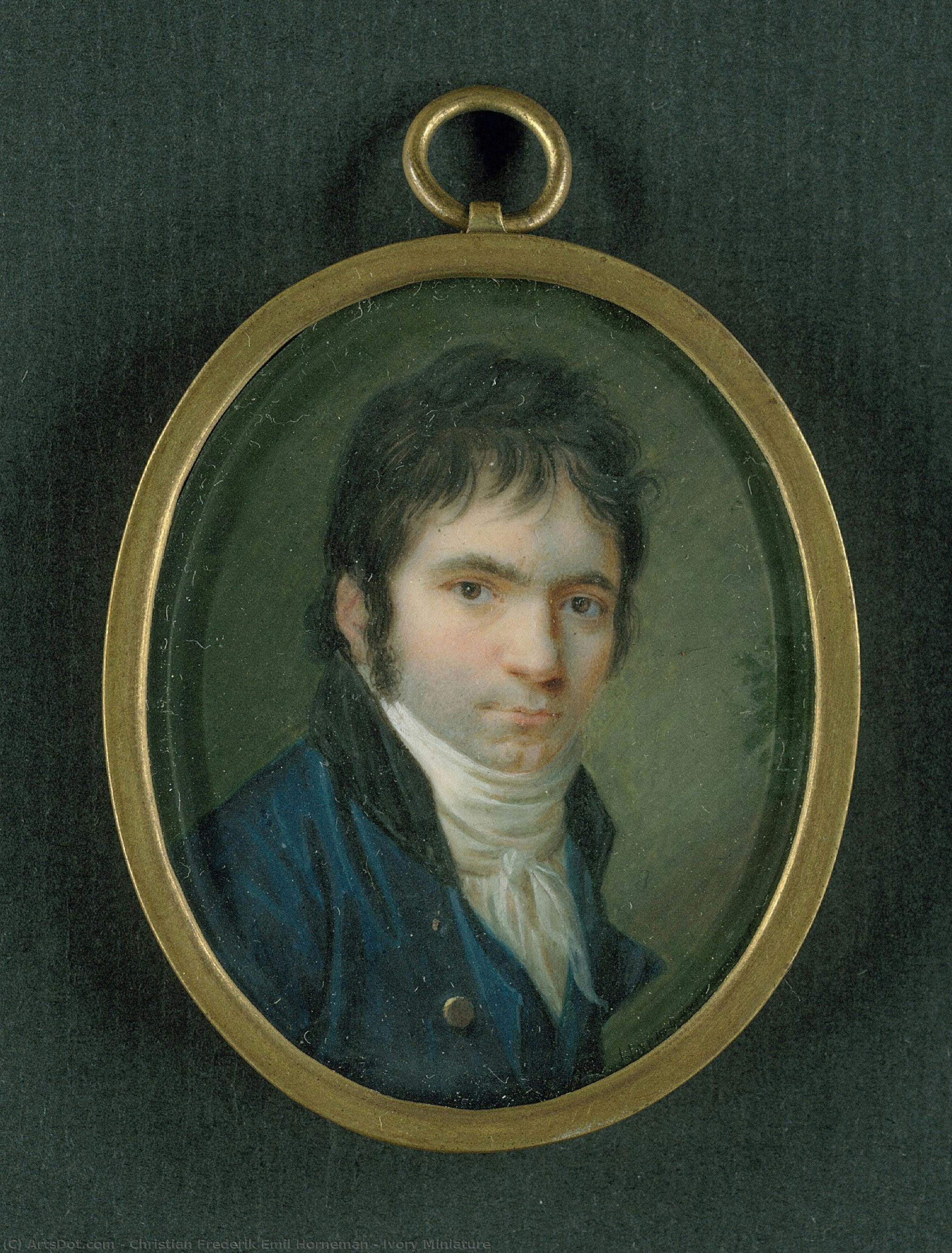 Ivory Miniature — Christian Frederik Emil Horneman