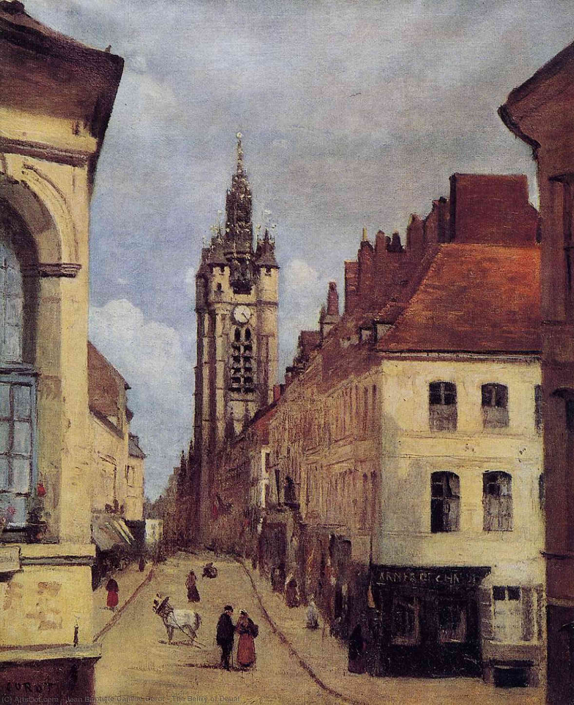 The Belfry Of Douai — Jean-baptiste-camille Corot