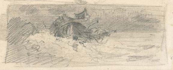 Cursory Sketch Of Wrecked Varangian Bark — Nicholas Roerich