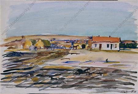 State Farm In Balaclava — Pyotr Konchalovsky