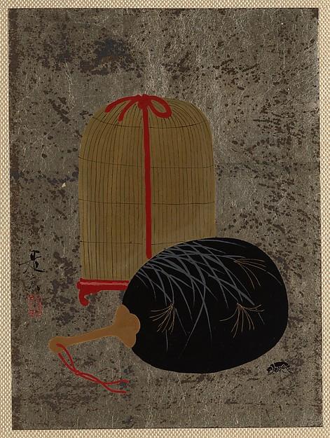 Fan And Insect Cage — Shibata Zeshin