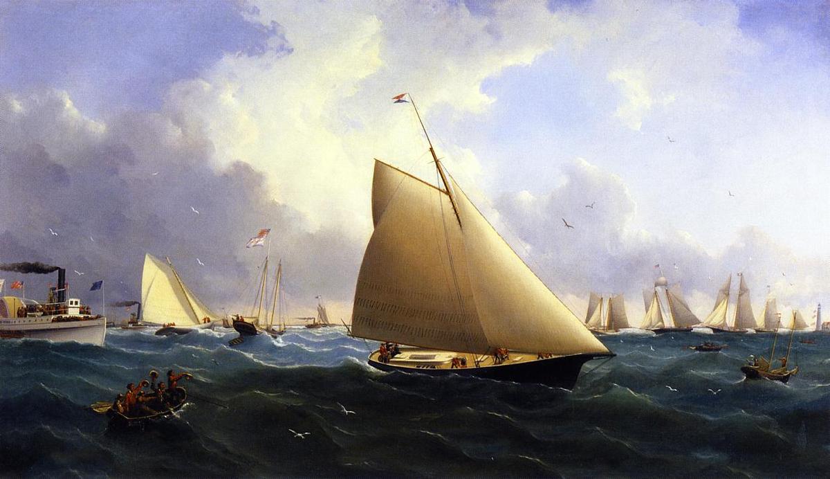 New York Yacht Club Regatta Off New Bedford — William Bradford