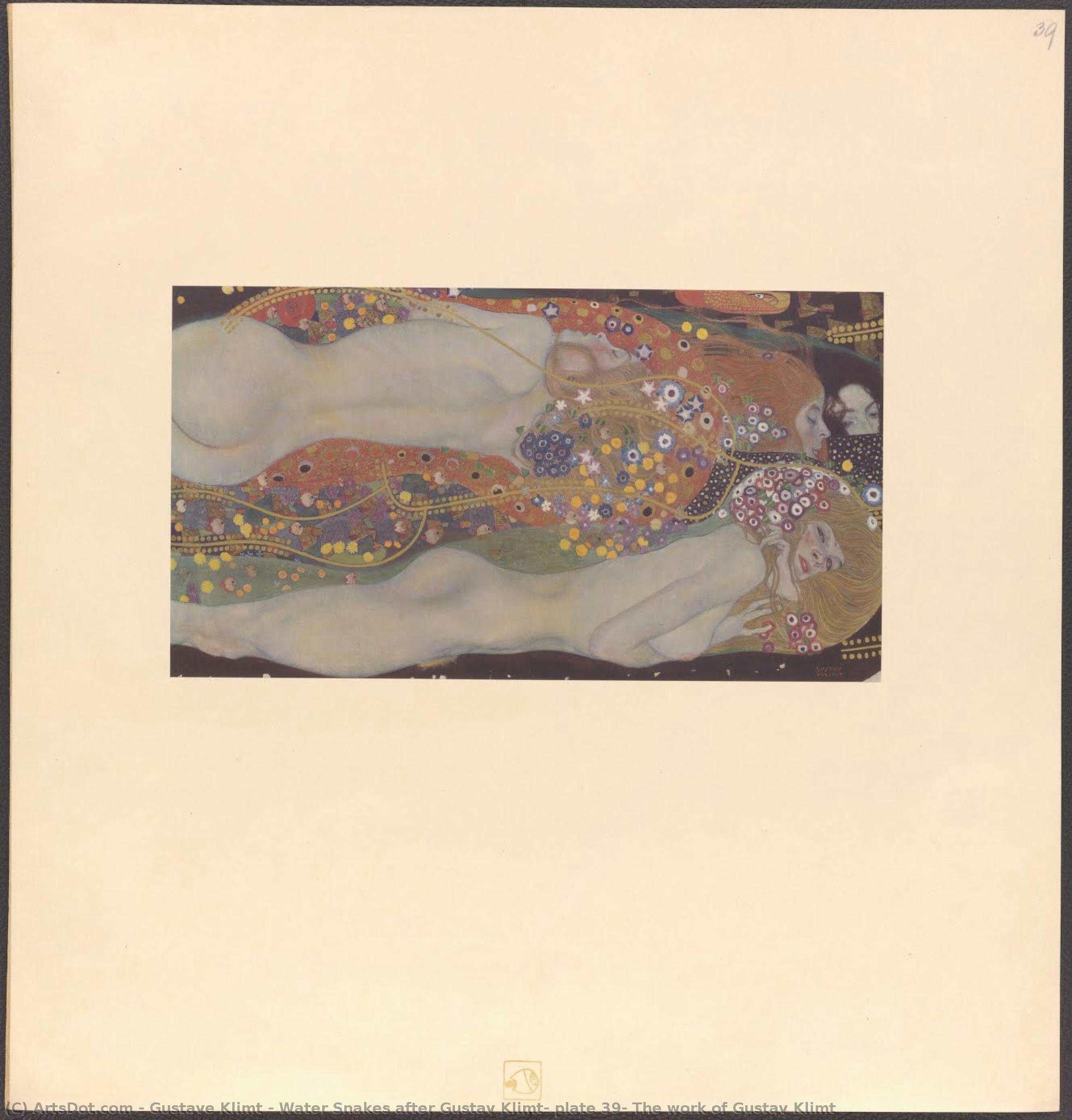 Wasser-schlangen Nach Gustav Klimt, Platte 39, Das Werk Von Gustav Klimt — Gustav Klimt